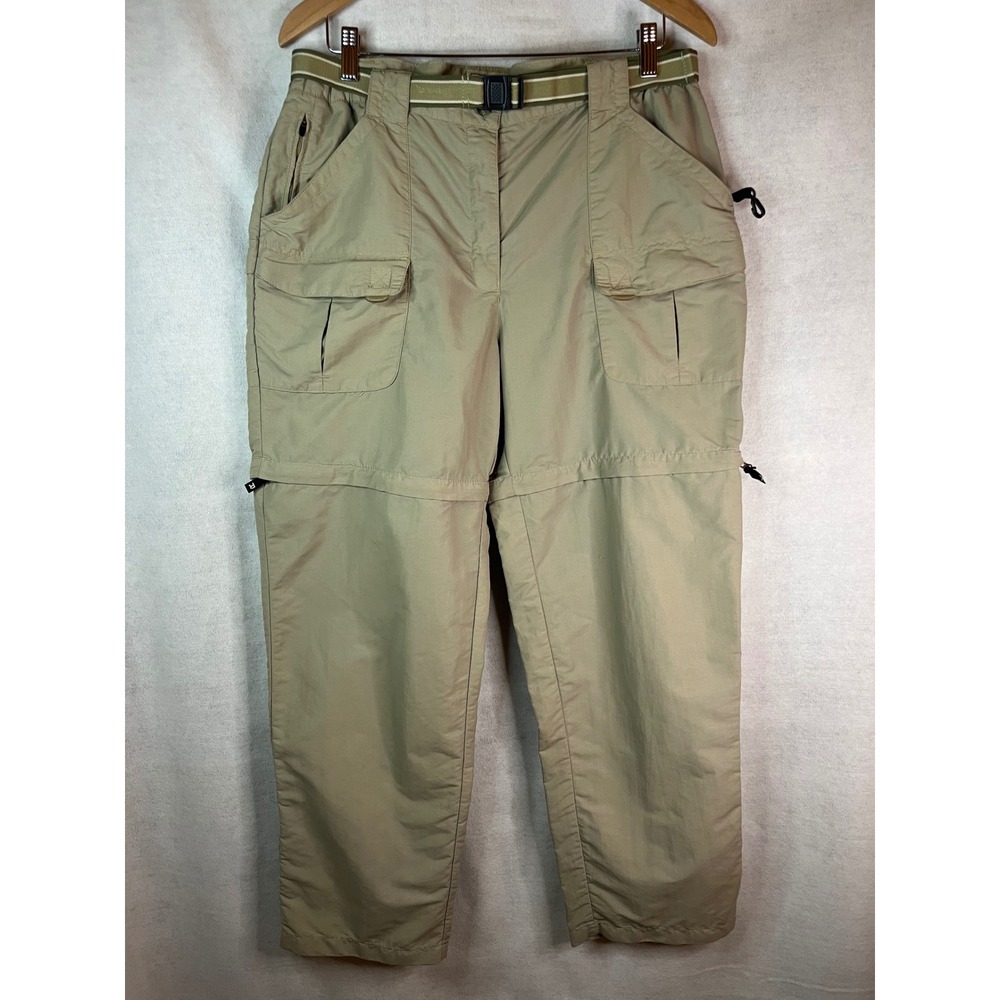 LL‎ Bean Men's L Tan Convertible Cargo Hiking Pants Zip-Off Legs Gorpcore Active